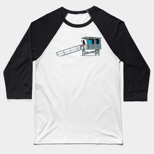 Space Lifeguard On Duty Baseball T-Shirt by Killer Rabbit Designs